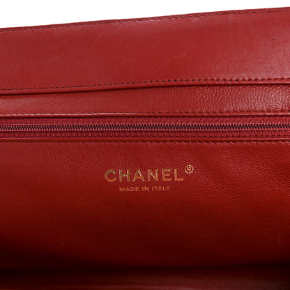 Chanel Lambskin Quilted Clutch Red 6 of 9