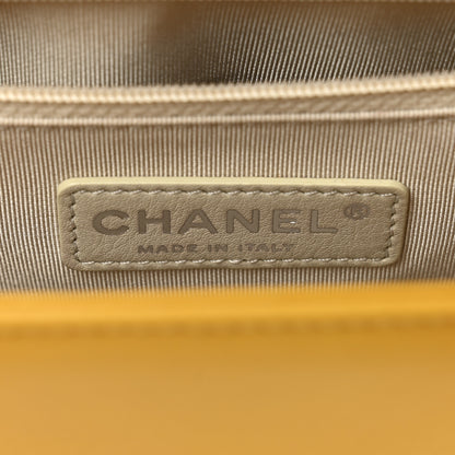 Chanel Lambskin Quilted New Medium Boy Flap Yellow 6 of 10