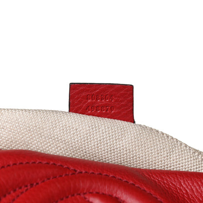 Gucci Pebbled Calfskin Small Soho Disco Bag Tabasco Red 9 of 14