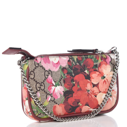 Gucci GG Supreme Monogram Blooms Mini Chain Bag Beige Multicolor Dry Rose 3 of 7