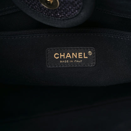 Chanel Woven Straw Raffia Medium Deauville Tote Black 6 of 9