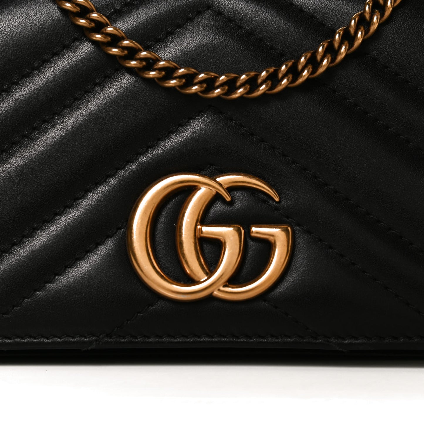 Calfskin Matelasse GG Marmont Mini Bag Black