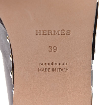 Hermes Calfskin Calya Mules 39 Cafe 7 of 9
