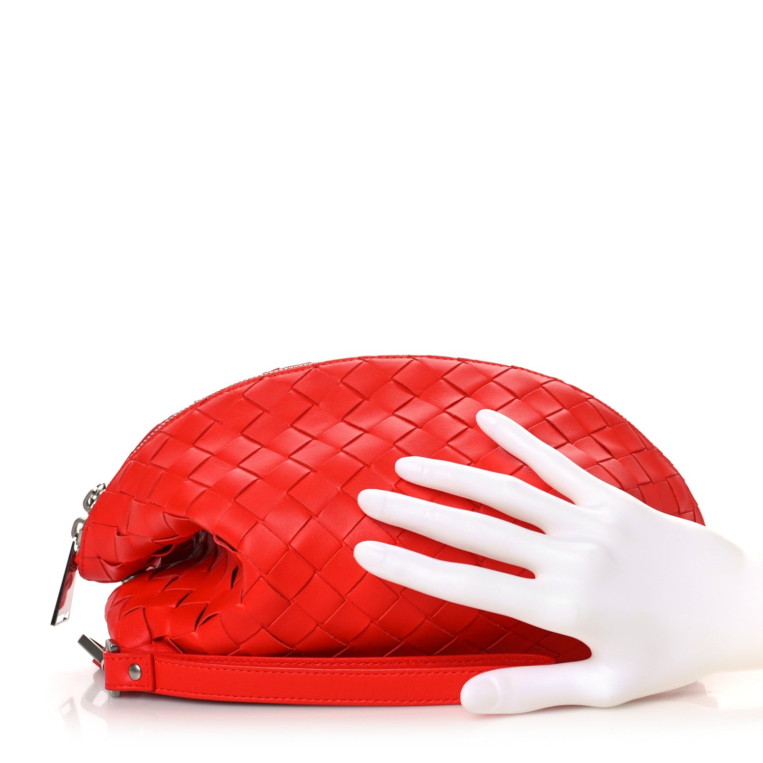 Bottega Veneta Nappa Intrecciato Travel Case Pouch Tomato 2 of 9