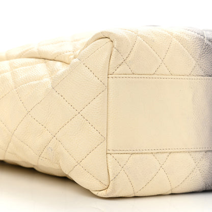 Chanel Caviar Ombre Large Shopping Tote White 9 of 12