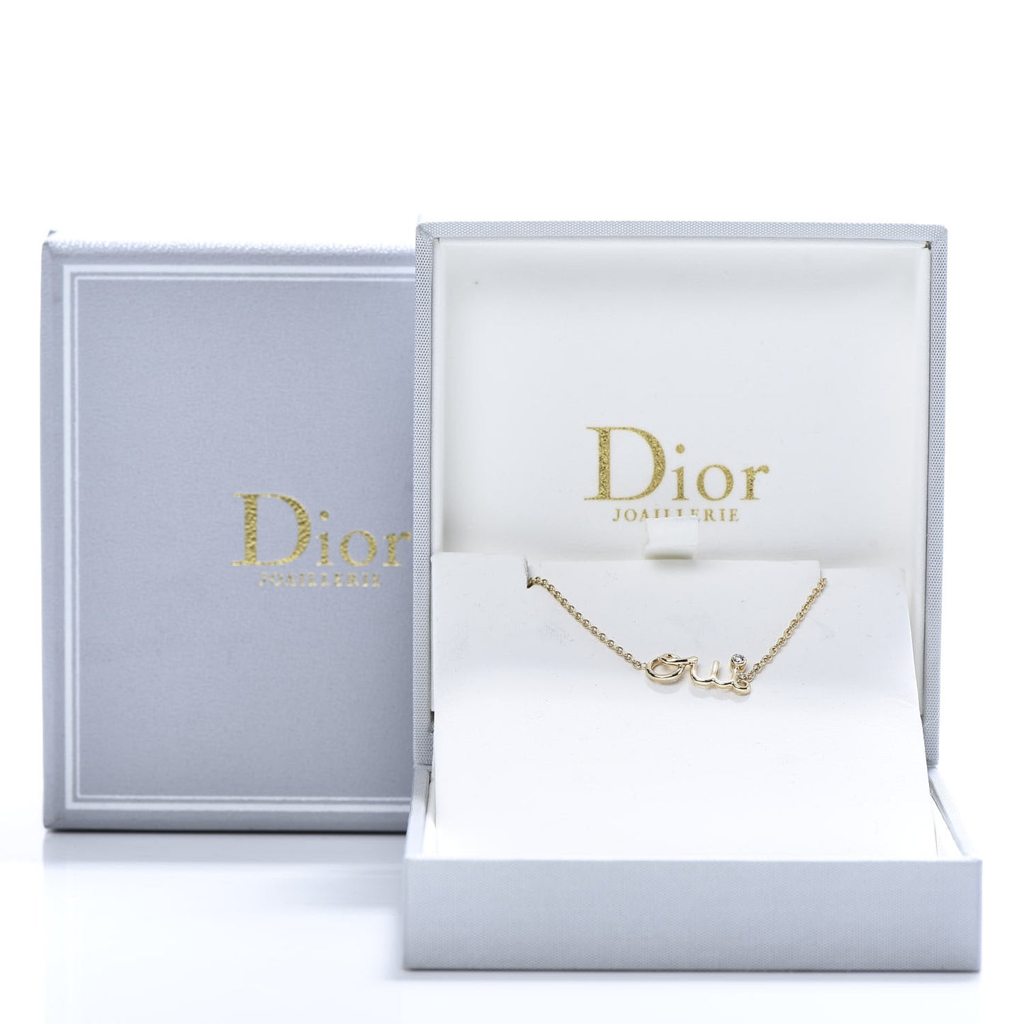 18K Yellow Gold Diamond Oui Bracelet