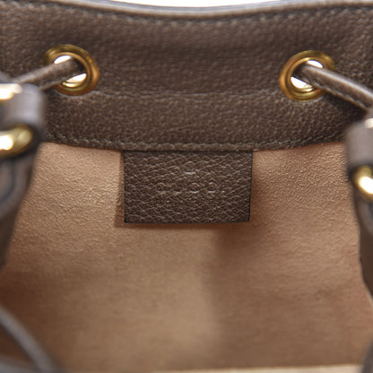Gucci GG Supreme Monogram Web Mini Ophidia Bucket Bag Brown 6 of 10