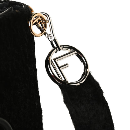 Fendi Velluto Astrakan Vitello Dolce F is Fendi Kan I Shoulder Bag Black 14 of 17