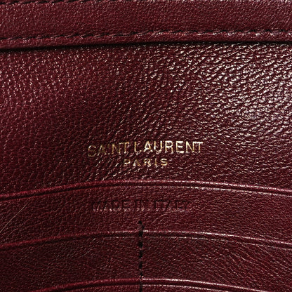 Saint Laurent Lambskin Diamond Quilted Angie Chain Bag Burgundy 6 of 9