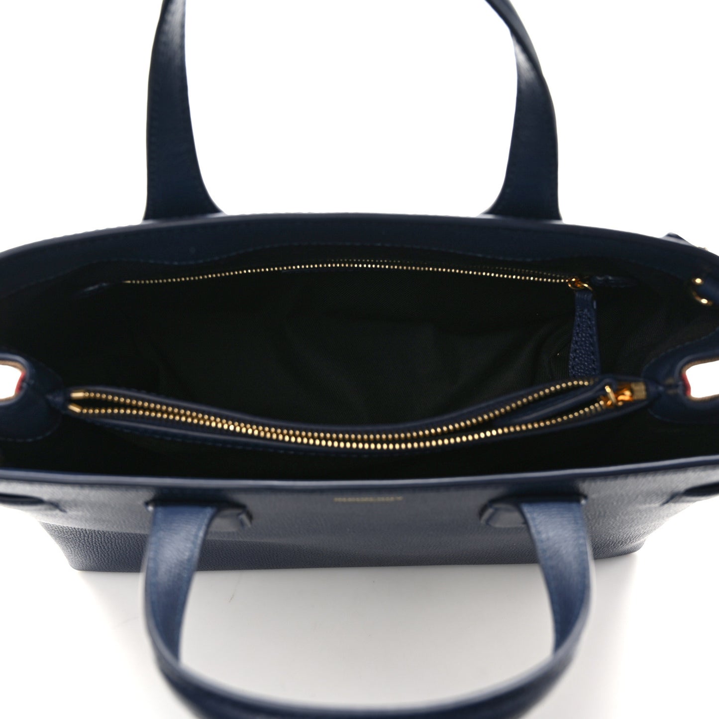 Derby Calfskin Vintage Check Medium Banner Tote Regency Blue