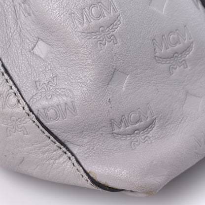 MCM Calfskin Ottomar Monogram Medium Klara Hobo New Beige 11 of 14