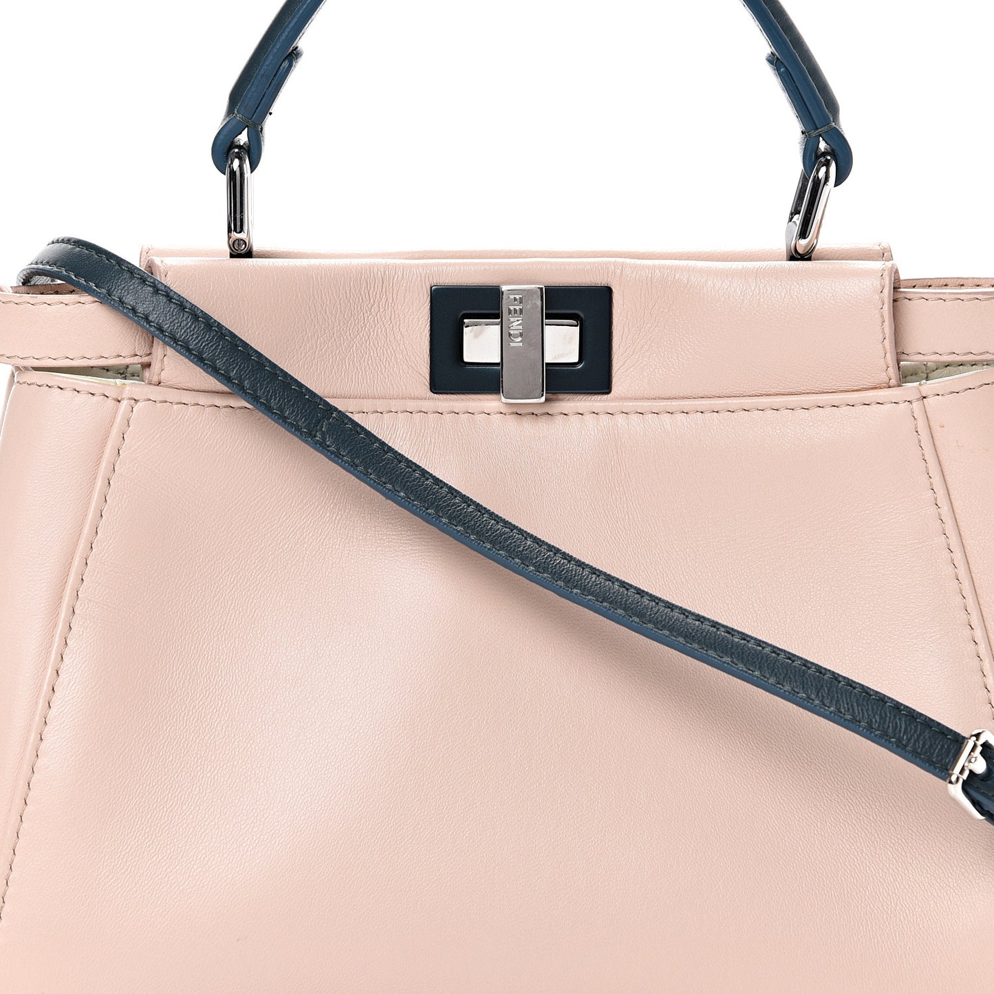 Nappa Colorblock Mini Peekaboo Iconic Satchel Soap Amazzonia Opal