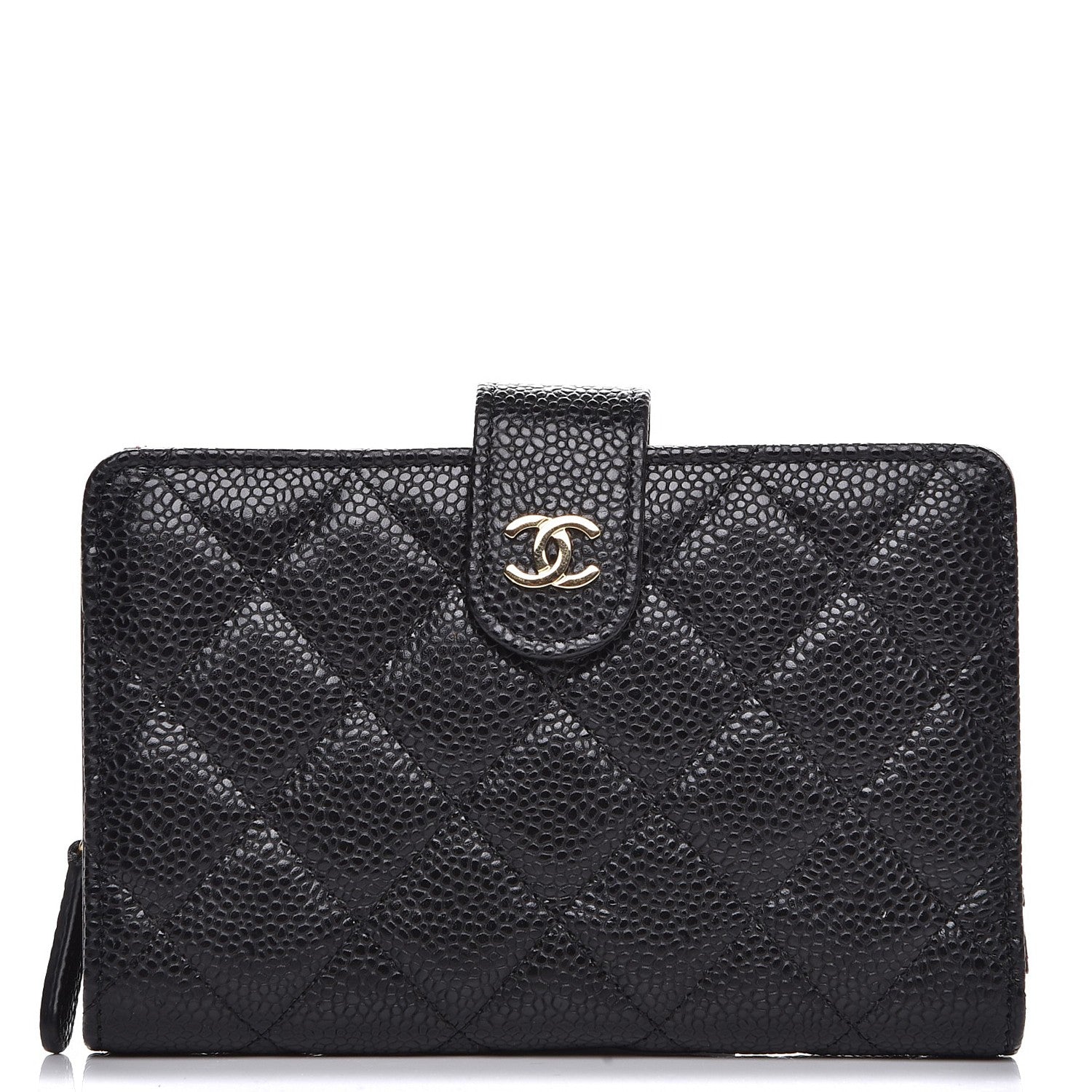 Chanel Caviar Quilted Zipped Pocket Wallet Black 1 of 11