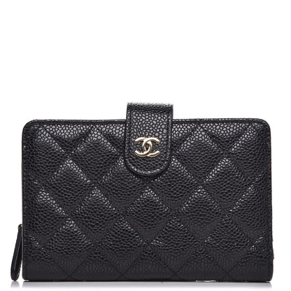 Chanel Caviar Quilted Zipped Pocket Wallet Black 1 of 11