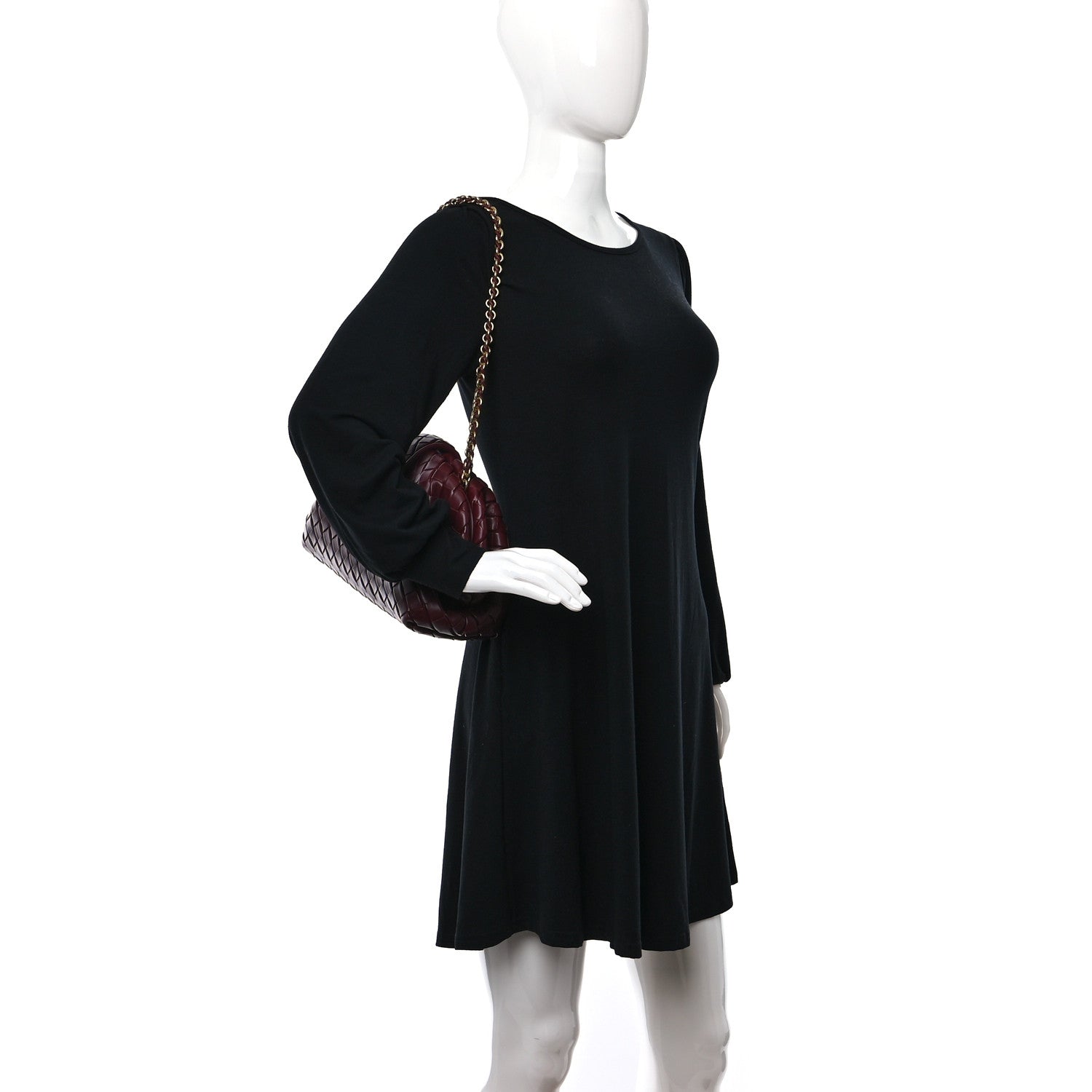 Bottega Veneta Nappa Intrecciato Teen The Lauren 1980 Clutch With Chain Barolo 2 of 8