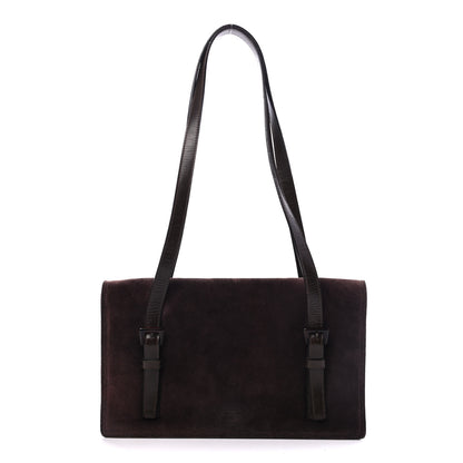 Prada Suede Shoulder Bag Brown 1 of 4