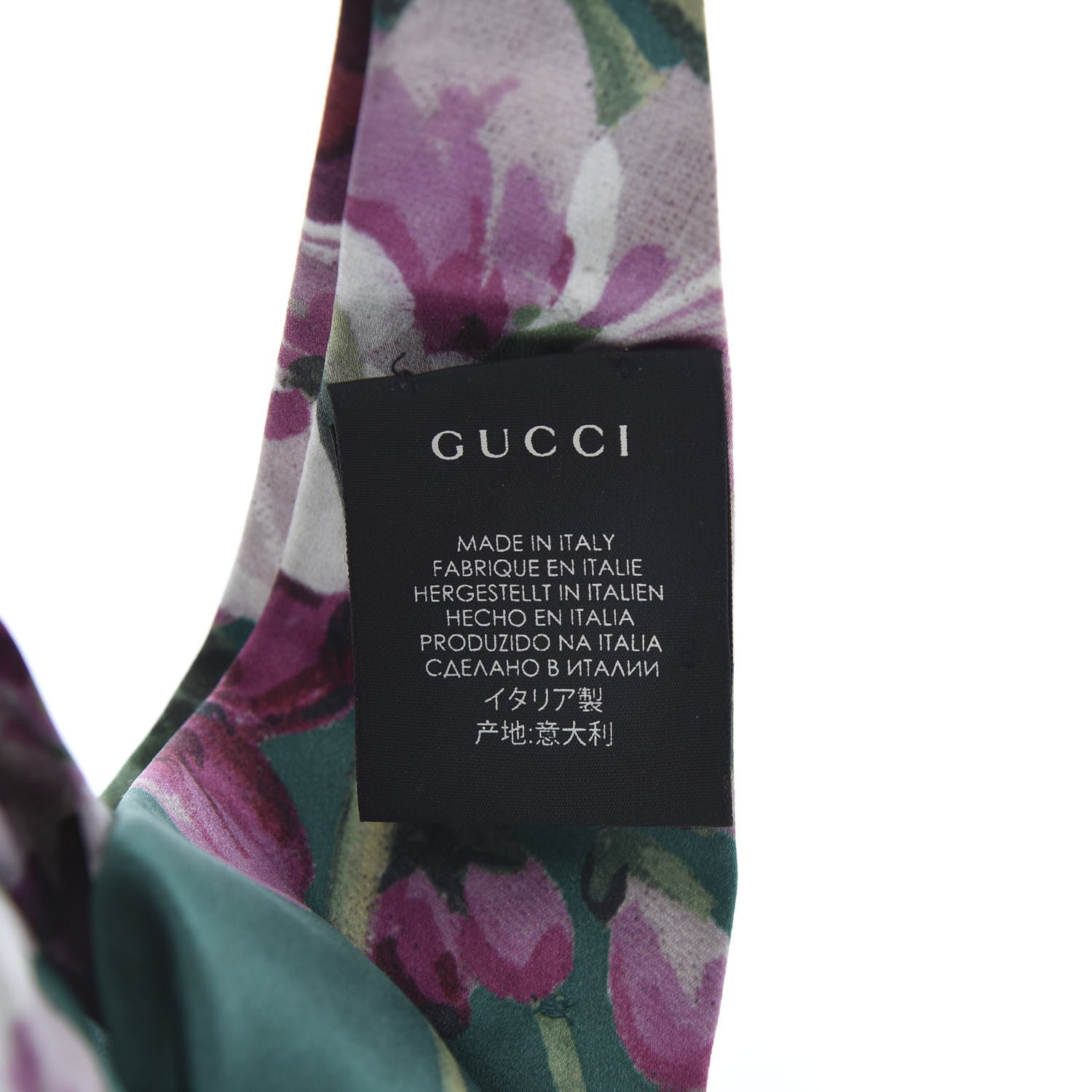 Gucci Silk Blooms Print Duchesse Headband Grass 5 of 7