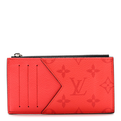 Louis Vuitton Taigarama Coin Card Holder Fire Red 1 of 7