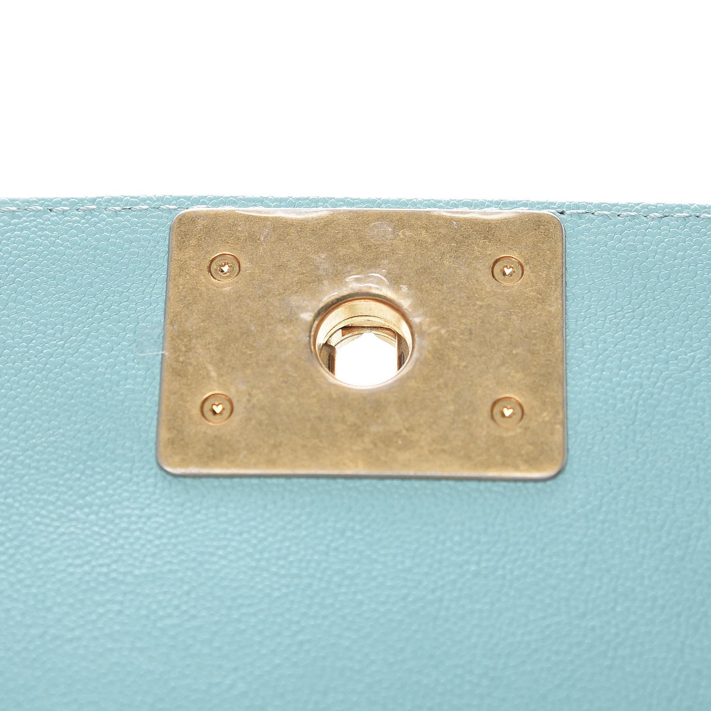 Caviar Quilted Small Boy Flap Light Blue