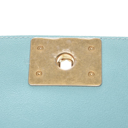Chanel Caviar Quilted Small Boy Flap Light Blue 8 of 10
