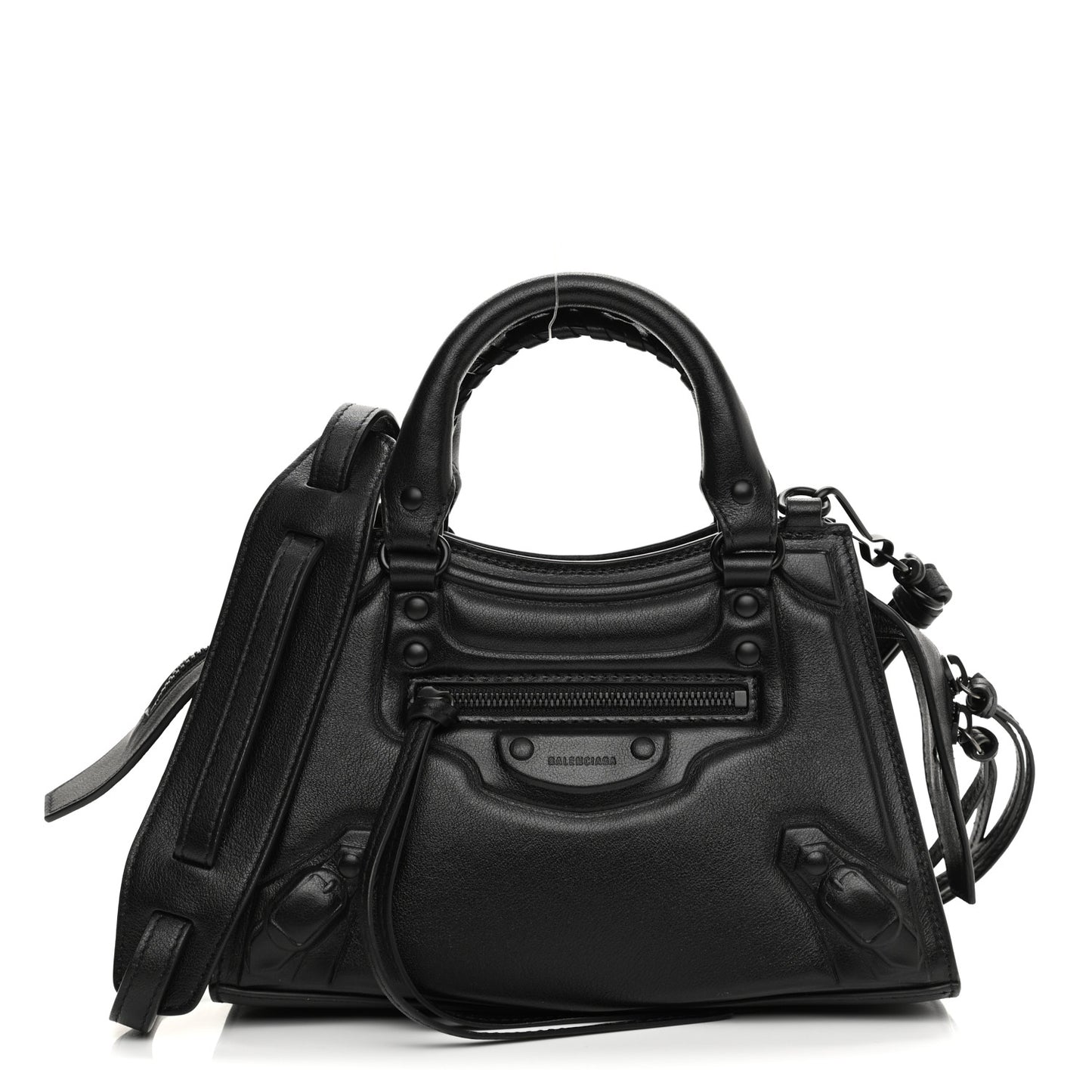 Cake Calfskin Tonal Hardware Mini Neo Classic City Black
