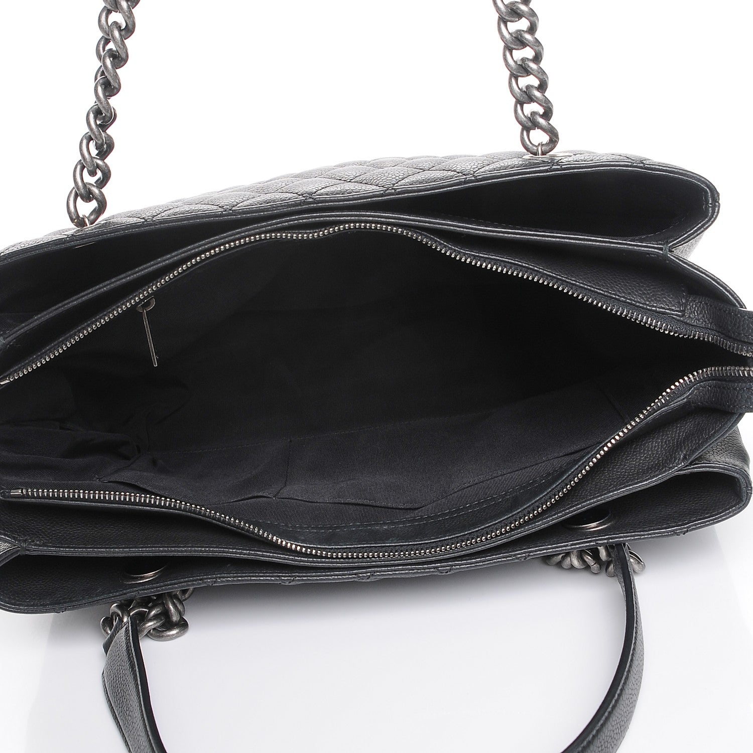 Chanel Caviar Quilted Medium Rock In Rome Tote Black 6 of 9
