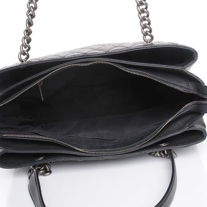 Chanel Caviar Quilted Medium Rock In Rome Tote Black 6 of 9