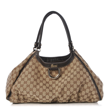 Gucci Monogram Large D Gold Hobo Dark Brown 1 of 11