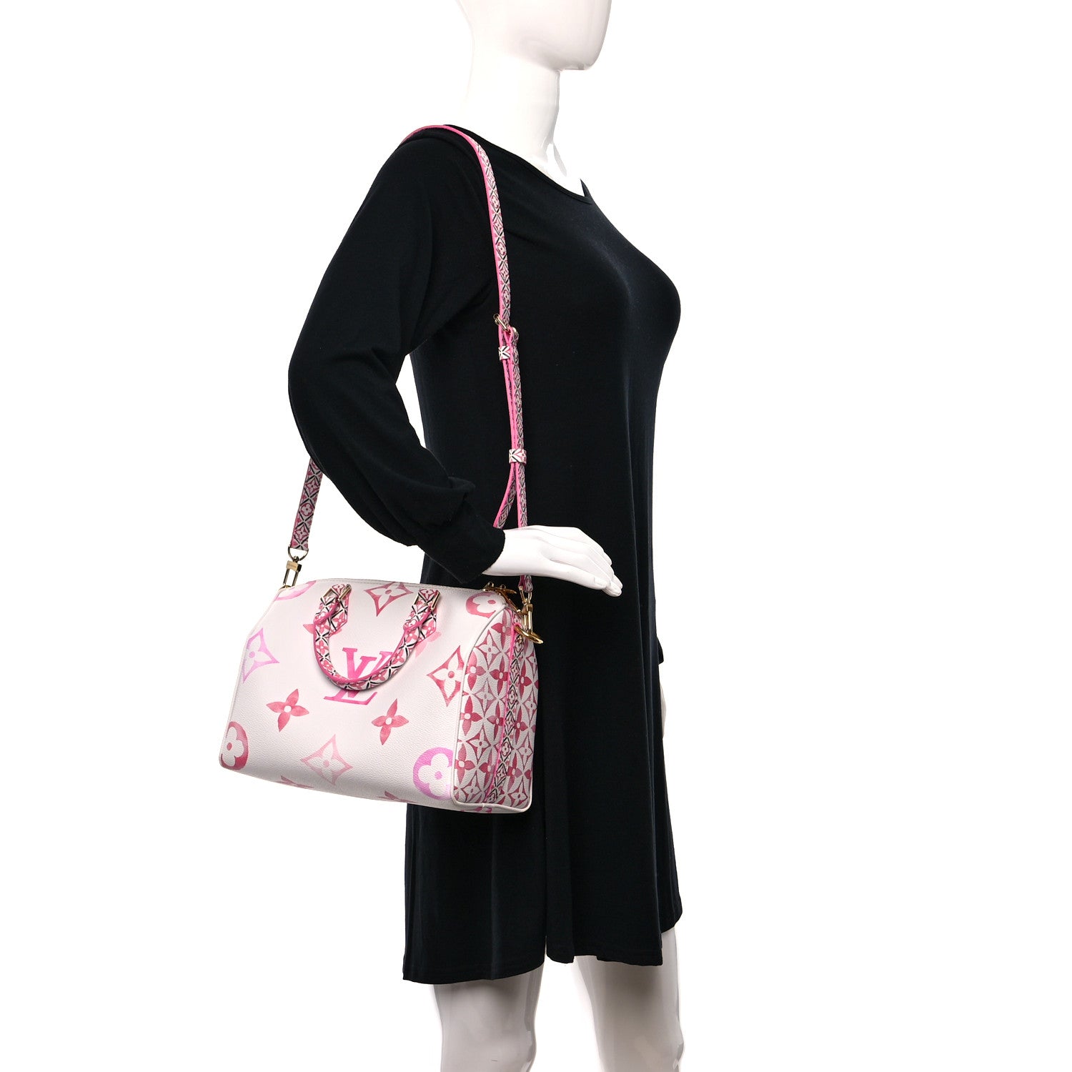 Louis Vuitton Monogram Giant By The Pool 2.0 Speedy Bandouliere 25 Rose 2 of 10