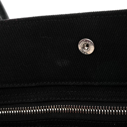 Saint Laurent Linen Calfskin Rive Gauche Tote Black 10 of 15