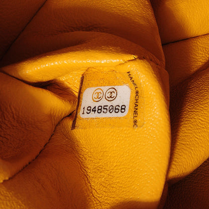 Chanel Lambskin Medium Double Flap Yellow 7 of 9