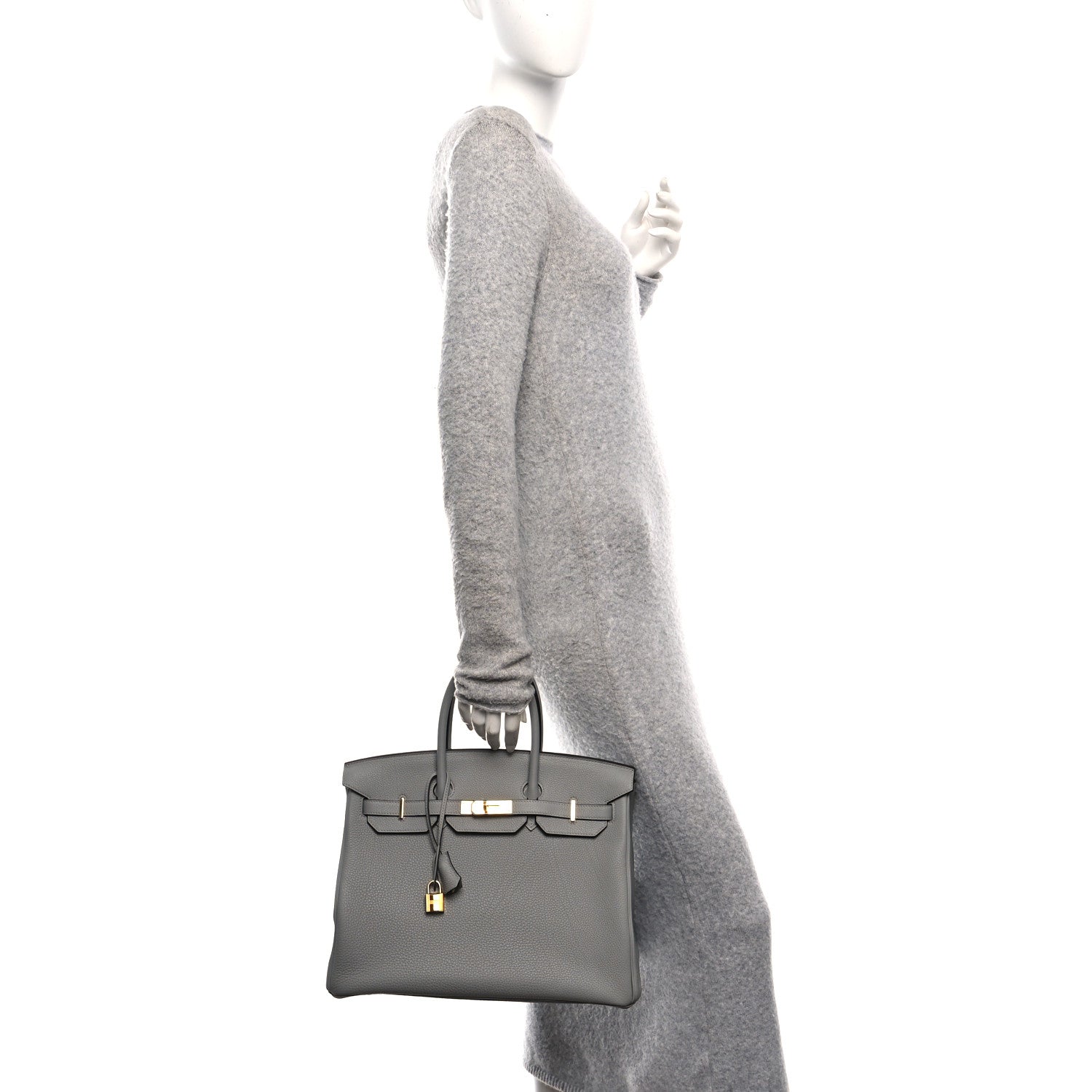 Hermes Togo Birkin 35 Gris Mouette 3 of 10