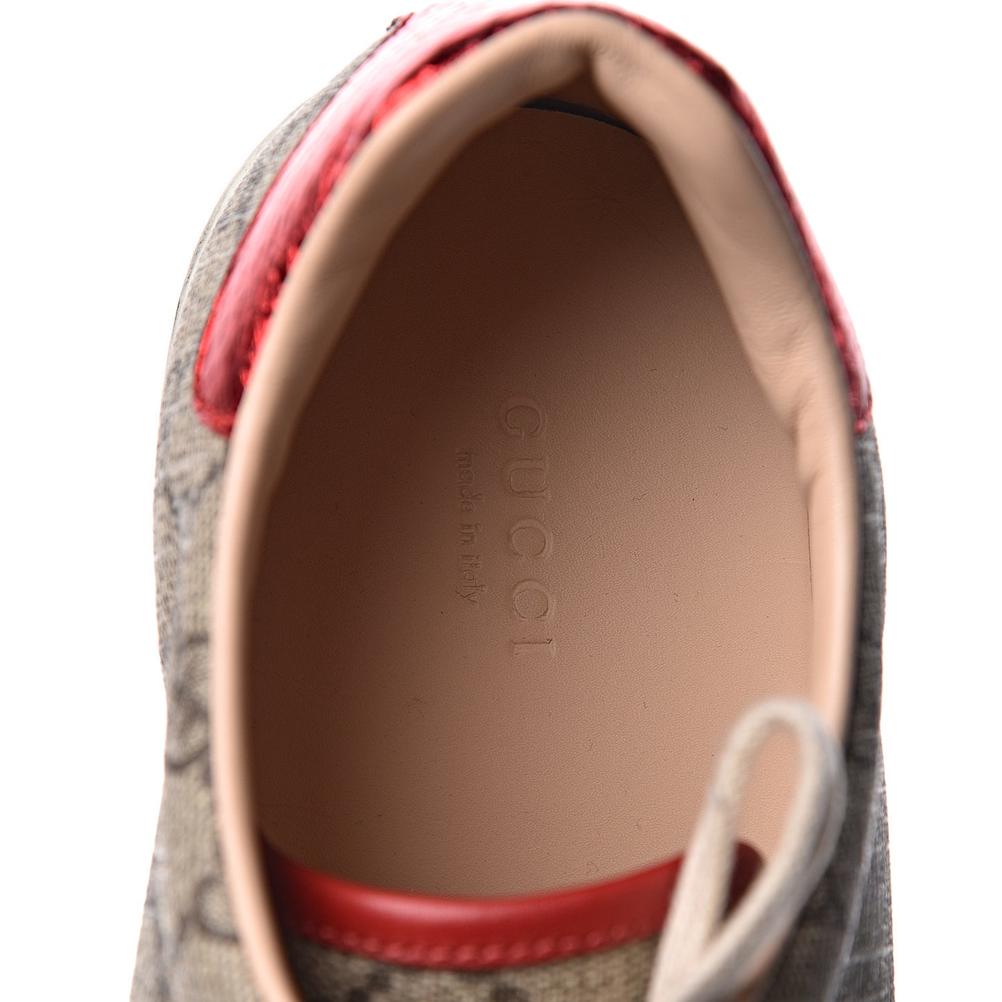 GG Supreme Monogram Womens Ace Low-Top Sneaker 42 Beige
