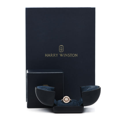 Harry Winston 18K Rose Gold Diamond Winston Gates Ring 48 4.5 7 of 7