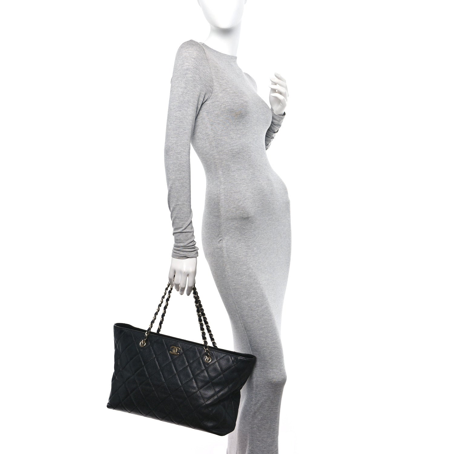 Chanel Caviar Quilted Shopping Tote Black 2 of 11