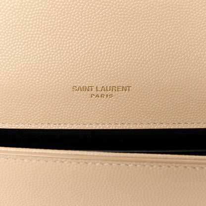 Saint Laurent Grain De Poudre Medium Monogram Kate Satchel Dark Beige 6 of 11