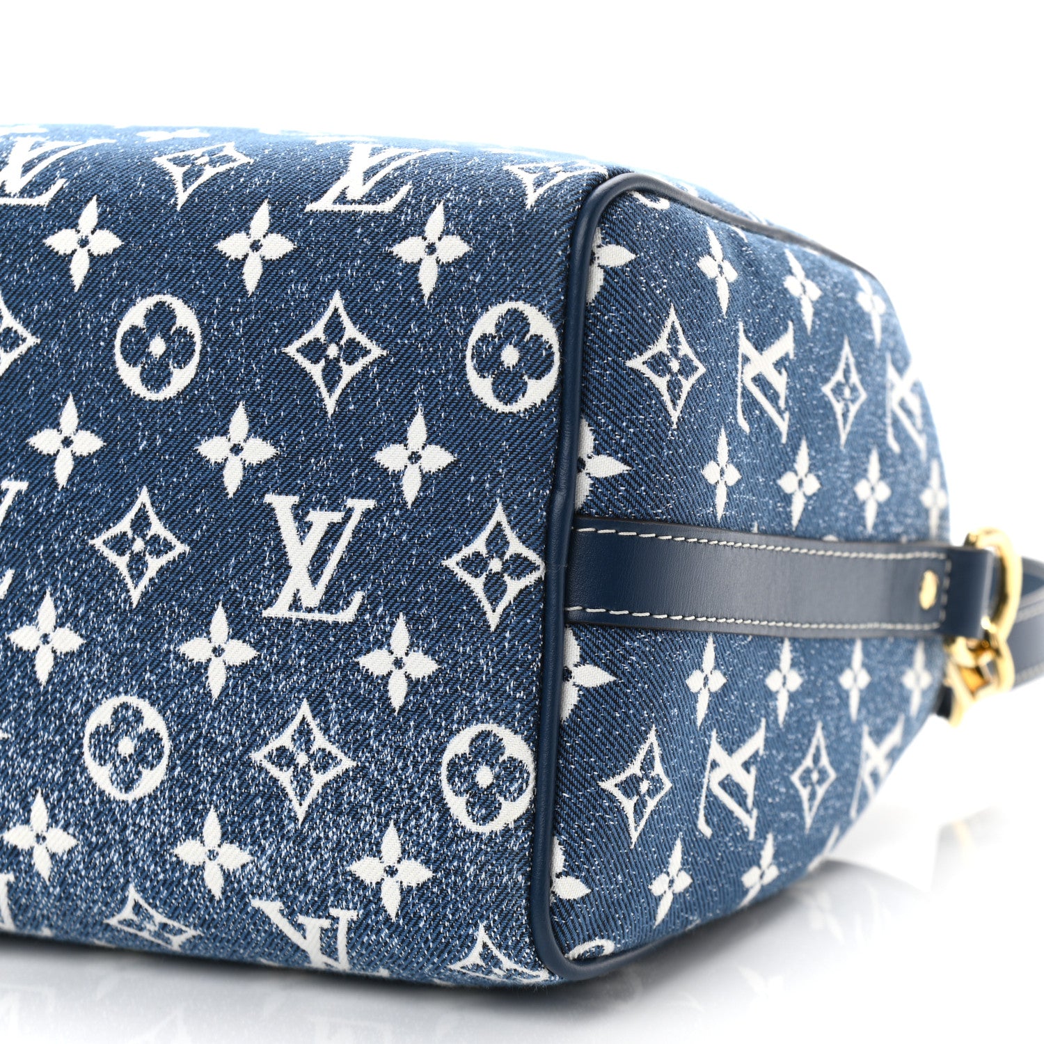 Louis Vuitton Monogram Jacquard Denim Speedy Bandouliere 25 Bleu 10 of 10