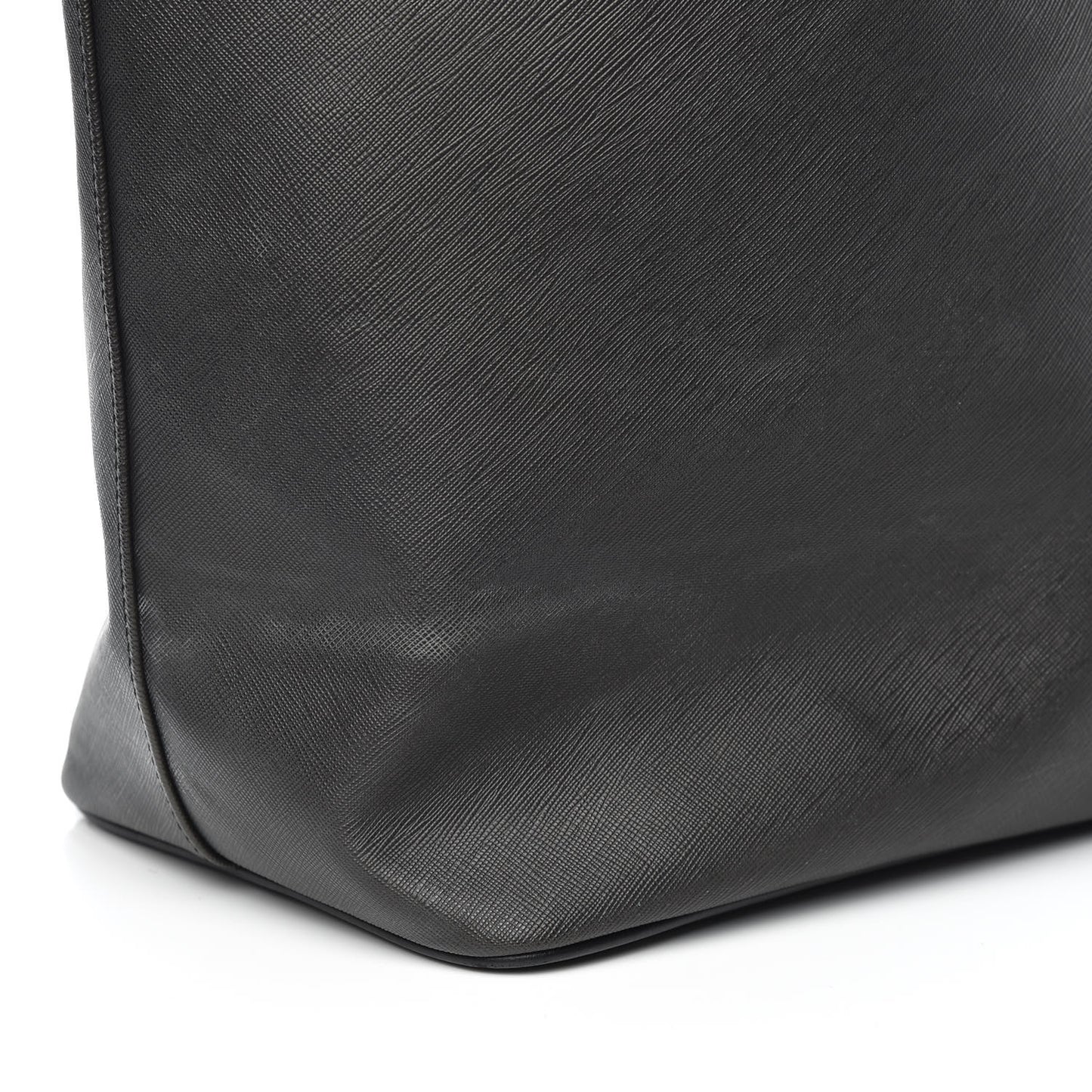 Textured Coated Canvas Bambi Print Large Antigona Tote Black