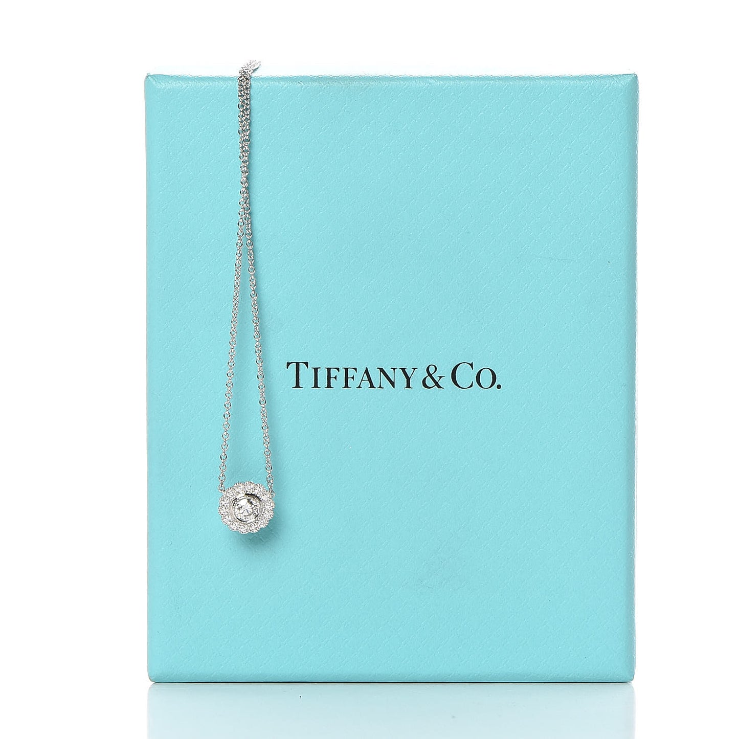 Platinum Diamond Enchant Flower Pendant Necklace
