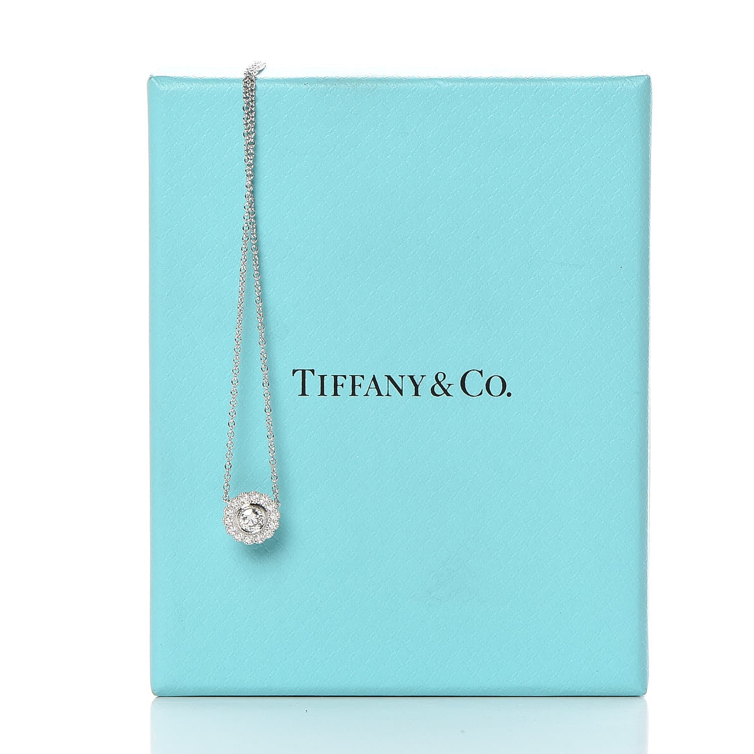 Tiffany Platinum Diamond Enchant Flower Pendant Necklace 6 of 6