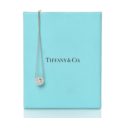 Tiffany Platinum Diamond Enchant Flower Pendant Necklace 6 of 6