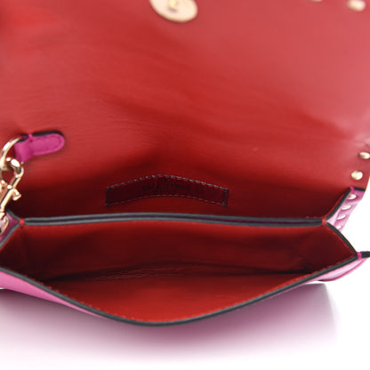 Valentino Garavani Nappa Small Rockstud Wristlet Clutch Fuxia 5 of 8