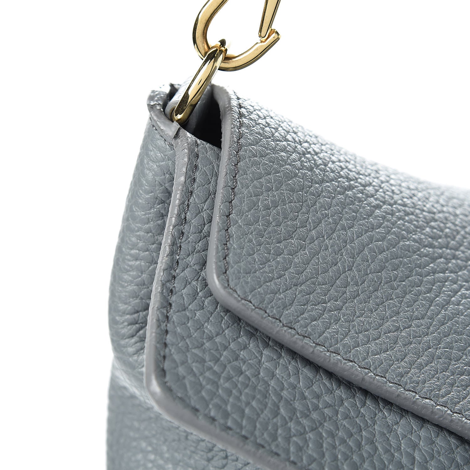 Burberry London Grainy Calfskin Medium Cale Hobo Storm Grey 9 of 18
