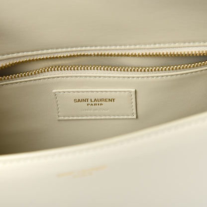 Saint Laurent Smooth Calfskin Carre Satchel Crema Soft 8 of 10