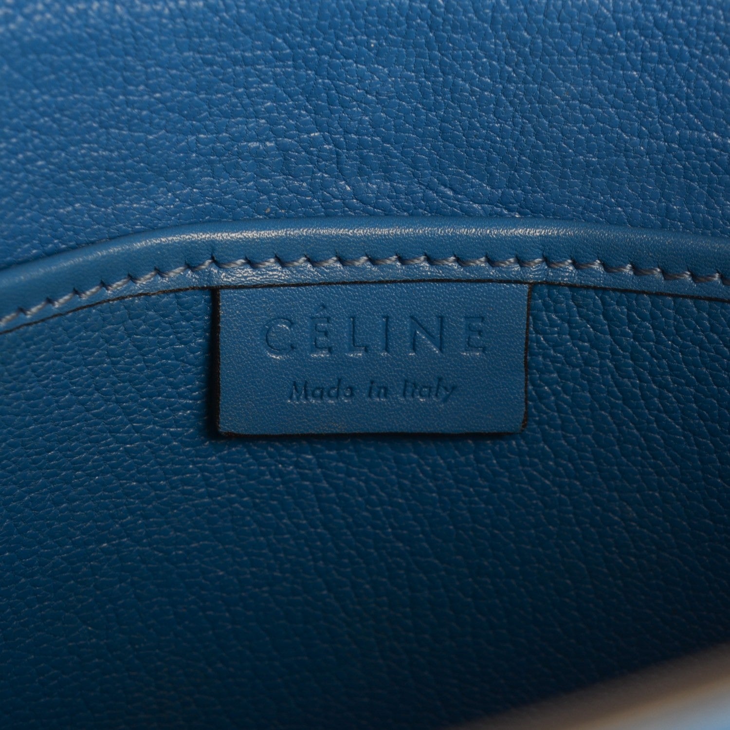 Celine Palmelato Calfskin Nano Luggage Electric Blue 6 of 9