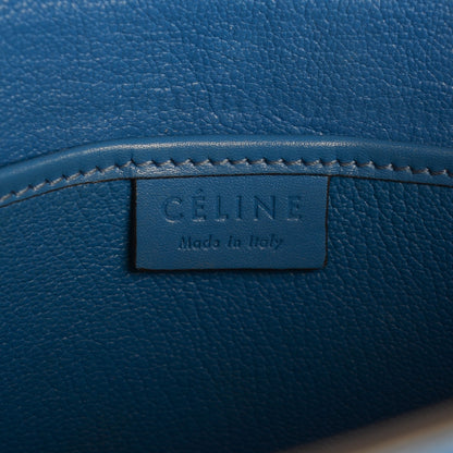 Celine Palmelato Calfskin Nano Luggage Electric Blue 6 of 9