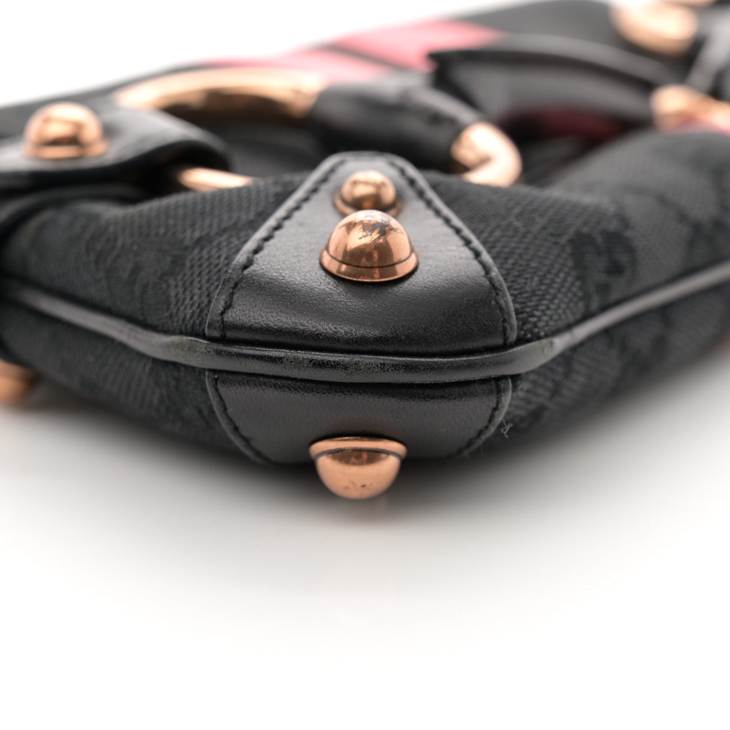 Gucci Monogram Horsebit Web Clutch Black 9 of 14