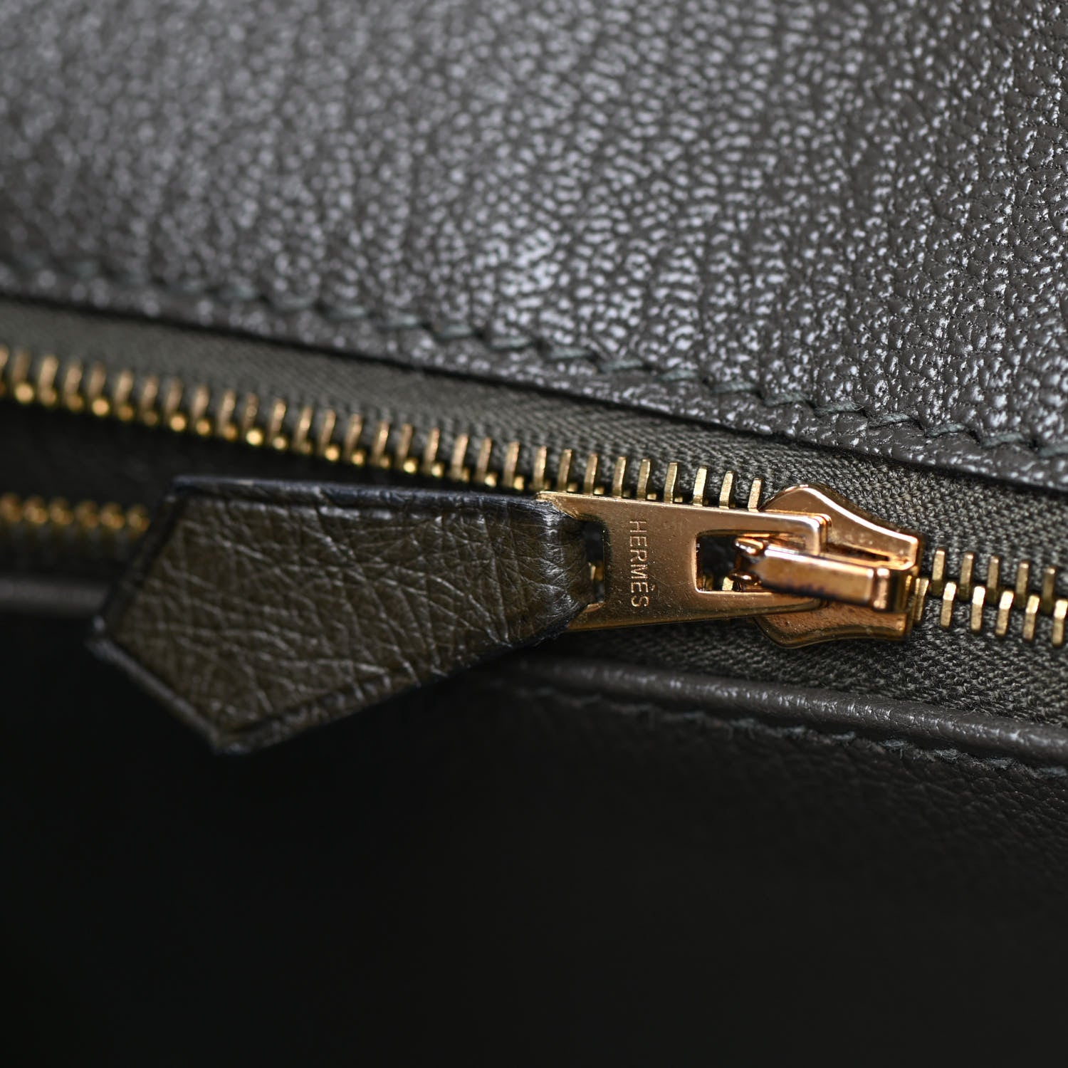 Hermes Ostrich Birkin 30 Vert Olive 15 of 32