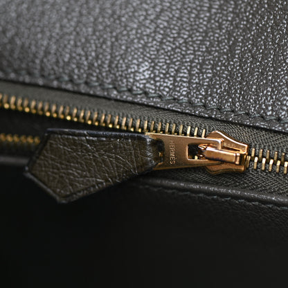 Hermes Ostrich Birkin 30 Vert Olive 15 of 32
