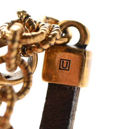 Gucci Metal Crystal Double G Bracelet Aged Gold 5 of 5